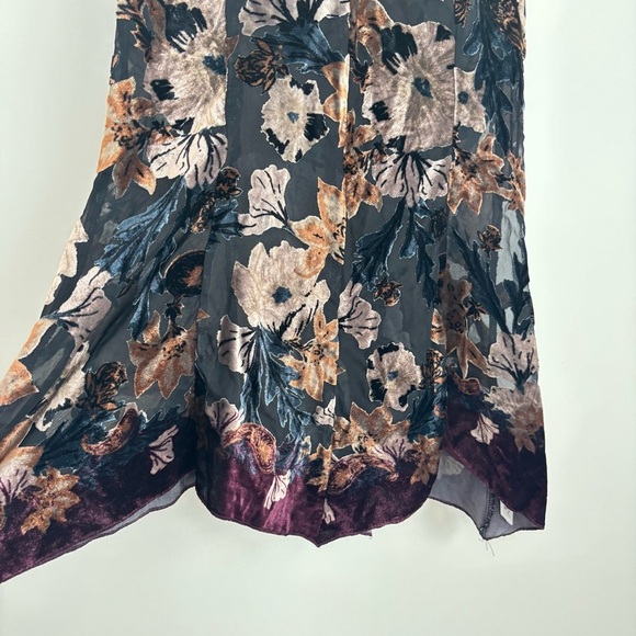 Free People Intimately Velvet Burnout Hanky Hem Slip Dress S - Picture 6 of 10